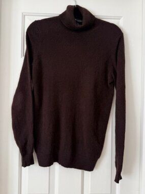 C by Bloomingdales Cashmere Turtleneck Sweater, Brown, XL. EUC